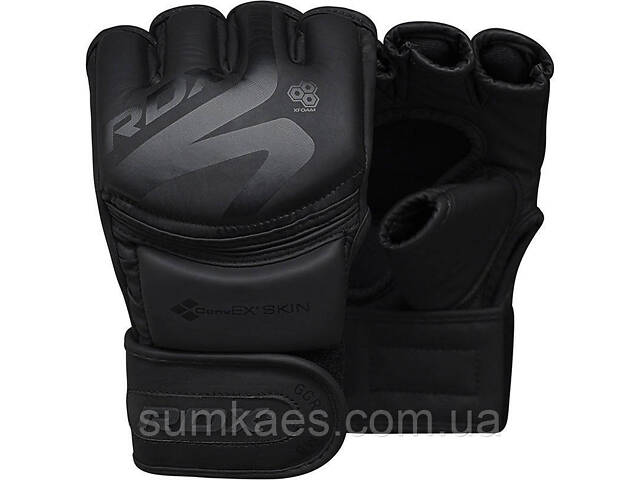 Рукавиці для ММА RDX F15 Noir Matte Black S (капа в комплекті) - Фото 10