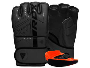 Рукавиці для ММА RDX F6 KARA Matte Black L (капа у комплекті)