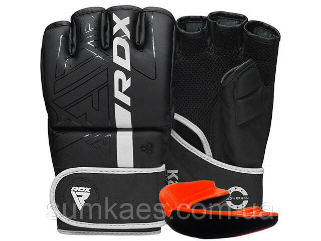 Рукавиці для ММА RDX F6 KARA Matte White XL (капа у комплекті)