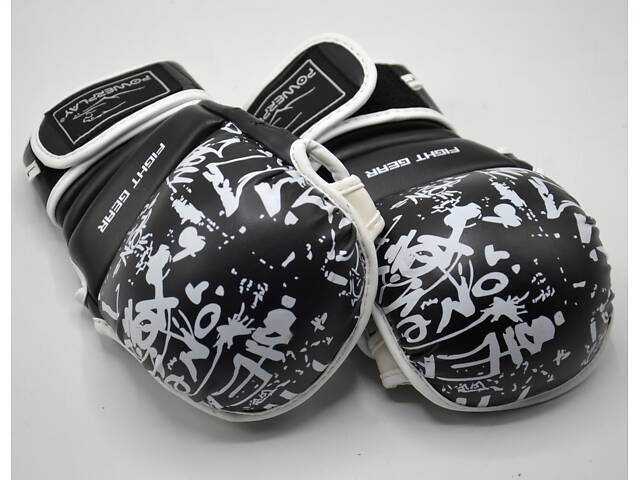 Рукавички для Karate PowerPlay 3092KRT Чорні-Білі S - Фото 9