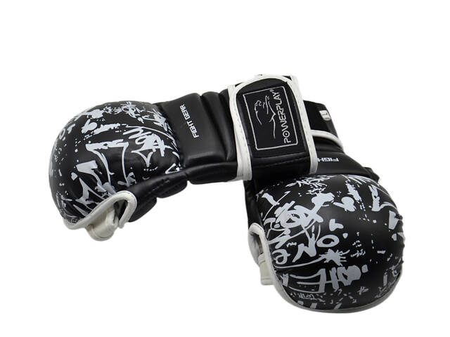 Рукавички для Karate PowerPlay 3092KRT Чорні-Білі S - Фото 10