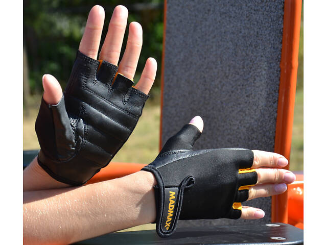 Рукавички для фітнесу MadMax MFG-251 Rainbow Orange S - Фото 7