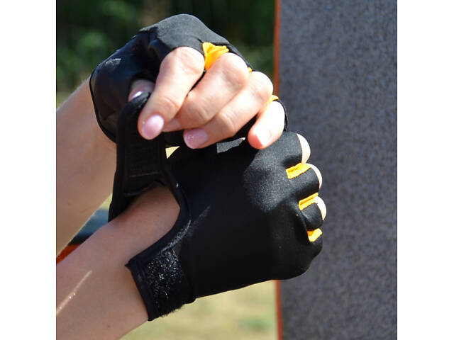 Рукавички для фітнесу MadMax MFG-251 Rainbow Orange S - Фото 10