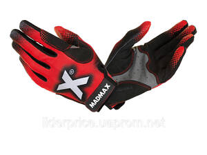 Рукавички для фітнесу MadMax MXG-101 X Gloves Black/Grey/Red M, Оригінал!