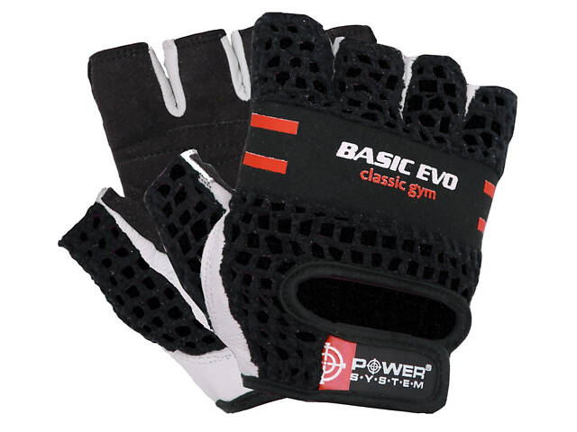 Рукавички для фітнесу Power System PS-2100 Basic EVO Black/Red Line XXL - Фото 1