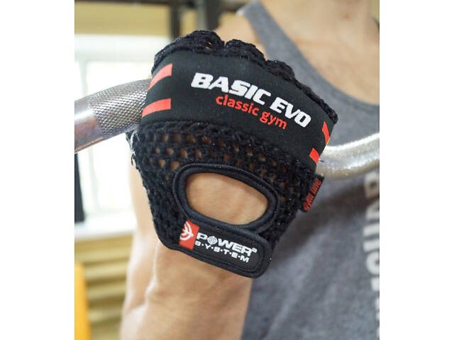 Рукавички для фітнесу Power System PS-2100 Basic EVO Black/Red Line XXL - Фото 8