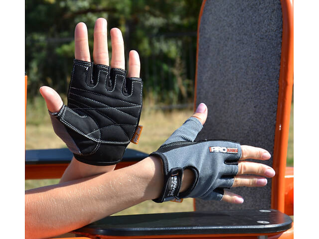 Рукавички для фітнесу Power System PS-2250 Pro Grip Grey S - Фото 4