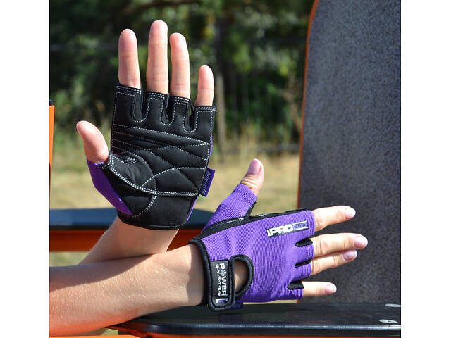 Рукавички для фітнесу Power System PS-2250 Pro Grip жіночі Purple XS - Фото 8