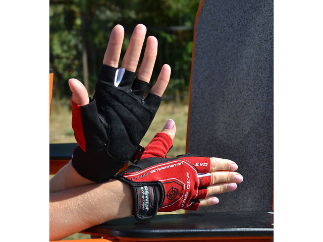Рукавички для фітнесу Power System PS-2250E Pro Grip EVO Red M - Фото 7