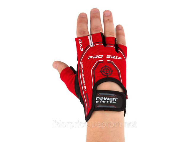 Рукавички для фітнесу Power System PS-2250E Pro Grip EVO Red S, Оригінал! - Фото 2