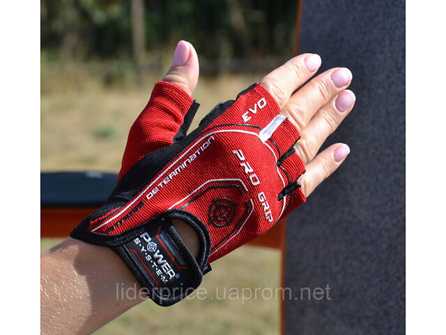 Рукавички для фітнесу Power System PS-2250E Pro Grip EVO Red S, Оригінал! - Фото 4
