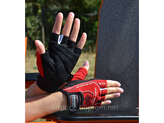 Рукавички для фітнесу Power System PS-2250E Pro Grip EVO Red S, Оригінал! - Фото 7