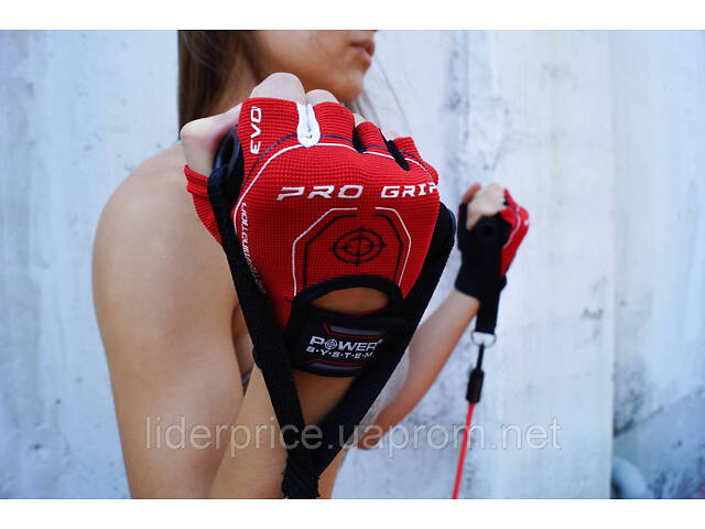 Рукавички для фітнесу Power System PS-2250E Pro Grip EVO Red S, Оригінал! - Фото 10