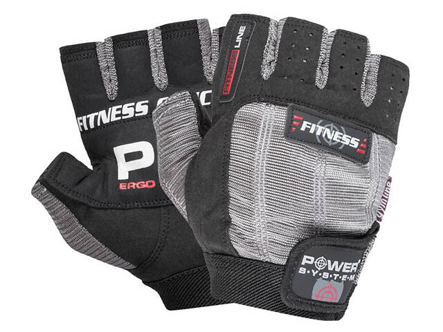 Рукавички для фітнесу Power System PS-2300 Fitness Grey/Black XS - Фото 1