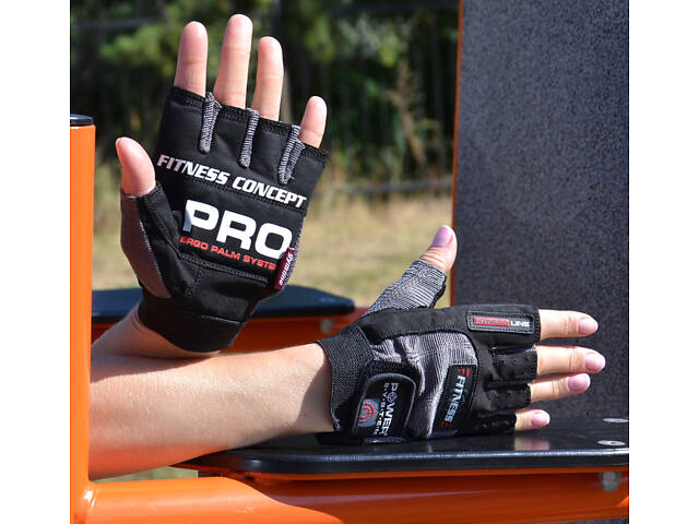 Рукавички для фітнесу Power System PS-2300 Fitness Grey/Black XS - Фото 4