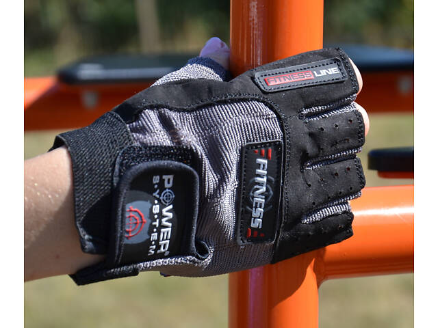 Рукавички для фітнесу Power System PS-2300 Fitness Grey/Black XS - Фото 5