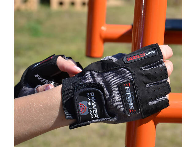 Рукавички для фітнесу Power System PS-2300 Fitness Grey/Black XS - Фото 7
