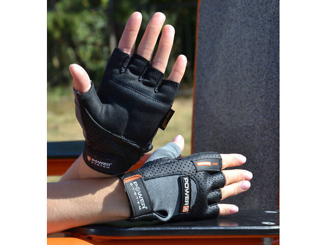 Рукавички для фітнесу Power System PS-2500 Power Plus Black/Grey XL - Фото 6
