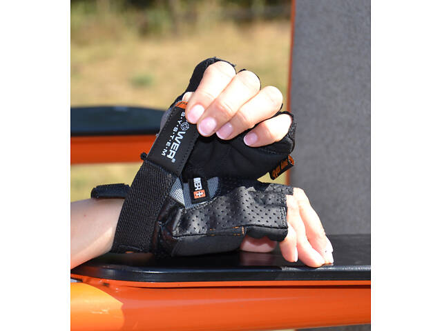 Рукавички для фітнесу Power System PS-2500 Power Plus Black/Grey XL - Фото 7