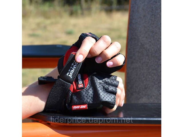 Рукавички для фітнесу Power System PS-2500 Power Plus Black/Red L, Оригінал! - Фото 10