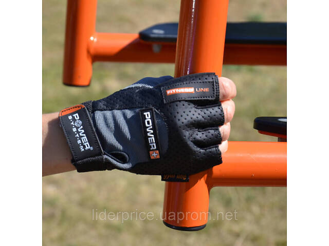 Рукавички для фітнесу Power System PS-2500 Power Plus Black/Grey XL, Оригінал! - Фото 8