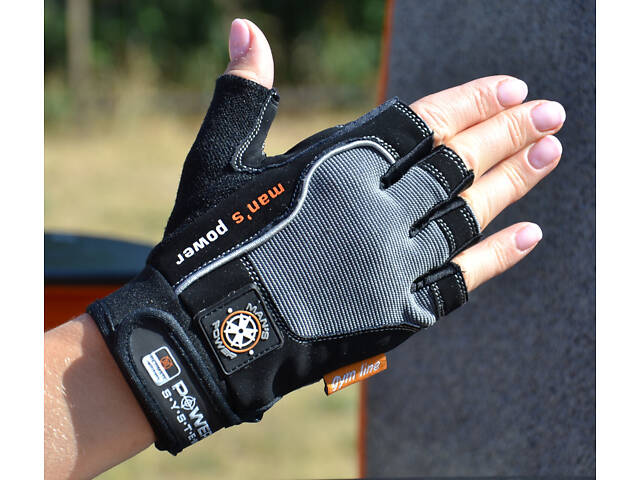 Рукавички для фітнесу Power System PS-2580 Man’s Power Black/Grey S - Фото 5