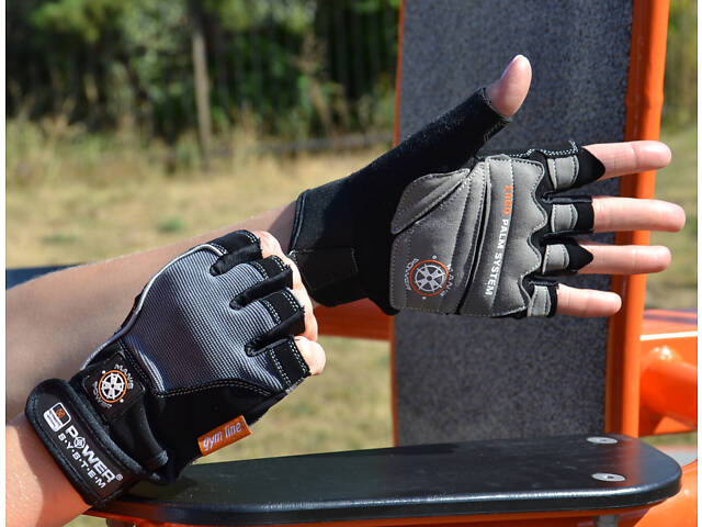 Рукавички для фітнесу Power System PS-2580 Man’s Power Black/Grey S - Фото 9