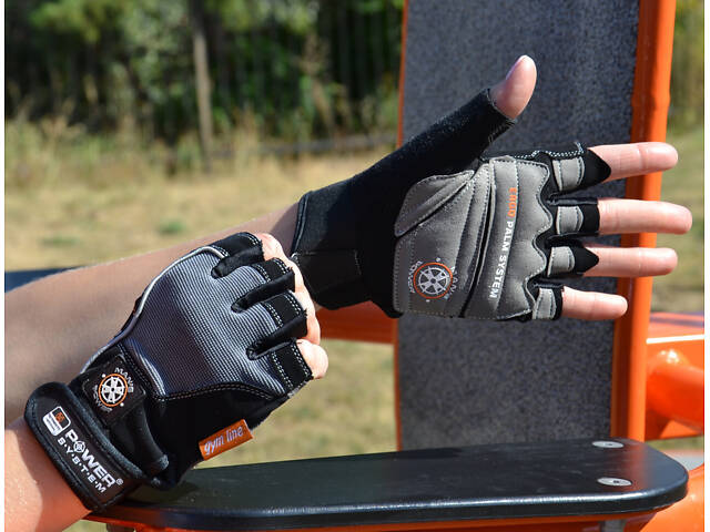 Рукавички для фітнесу Power System PS-2580 Man’s Power Black/Grey XS - Фото 9