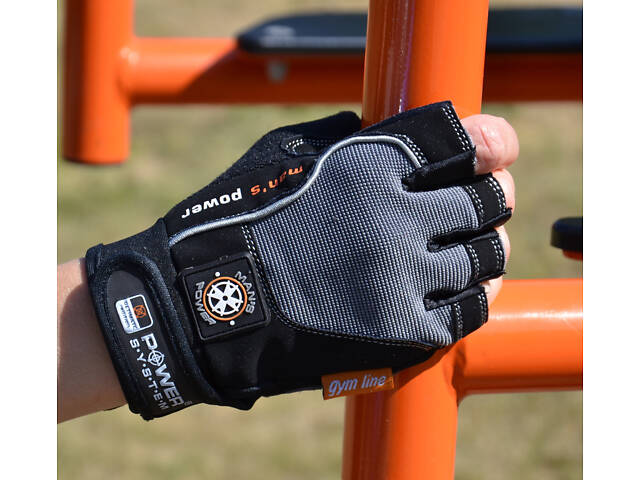 Рукавички для фітнесу Power System PS-2580 Man’s Power Black/Grey XS - Фото 8