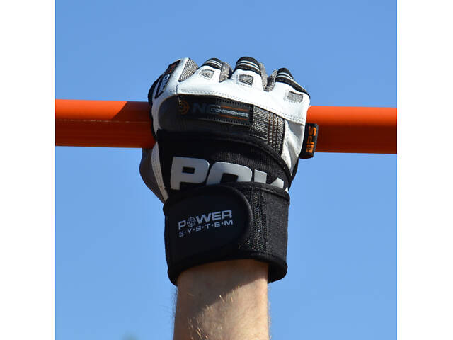 Рукавички для фітнесу Power System PS-2700 No Compromise Grey/White M - Фото 9