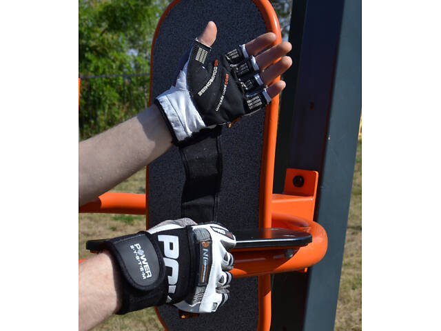 Рукавички для фітнесу Power System PS-2700 No Compromise Grey/White M - Фото 8