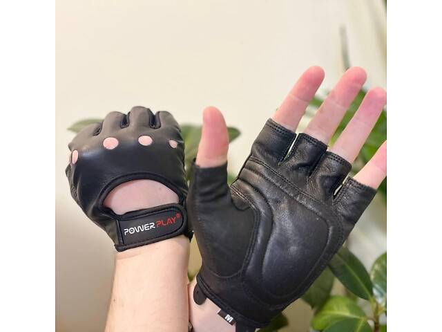 Рукавички для фітнесу PowerPlay 1572 Чорні L - Фото 4