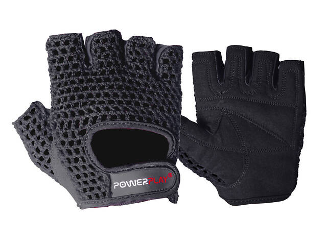 Рукавички для фітнесу PowerPlay 1953 Чорні L - Фото 1