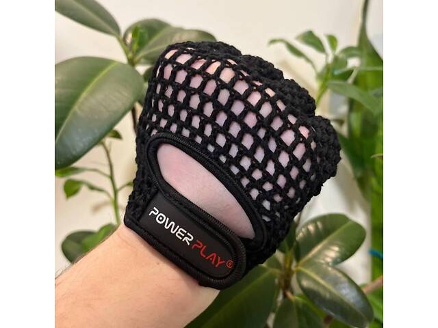 Рукавички для фітнесу PowerPlay 1953 Чорні M - Фото 6