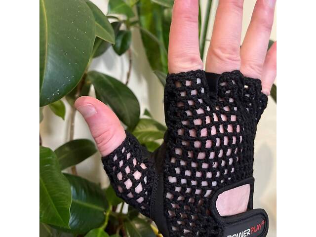 Рукавички для фітнесу PowerPlay 1953 Чорні M - Фото 8