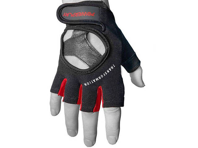 Рукавички для фітнесу PowerPlay 2222 Чорні M - Фото 3