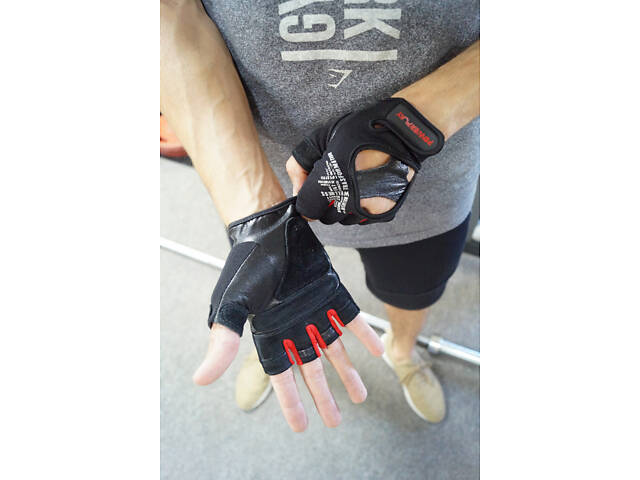 Рукавички для фітнесу PowerPlay 2222 Чорні M - Фото 6
