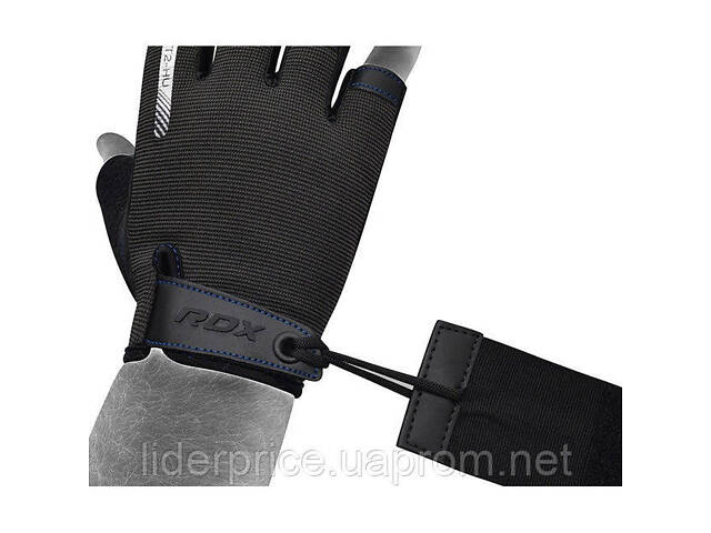 Рукавички для фітнесу RDX T2 Half Blue L, Оригінал! - Фото 4