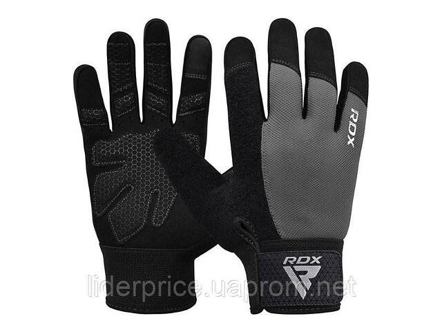 Рукавички для фітнесу RDX W1 Full Finger Plus Grey S, Оригінал! - Фото 1