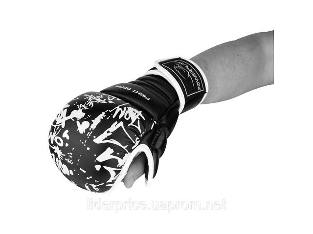 Рукавички для Karate PowerPlay 3092KRT Чорні-Білі S, Оригінал! - Фото 2