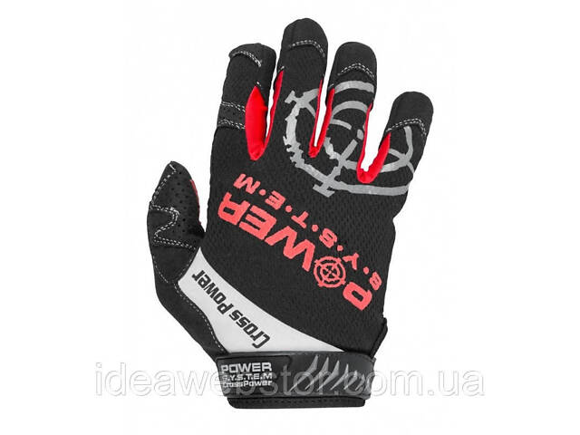 Перчатки для кроссфита с длинным пальцем Power System PS-2860 Cross Power Black/Red S - Фото 2
