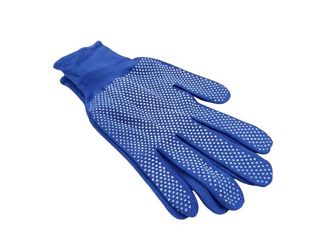 Рукавички перчатки робочі будівельні захисні для садівників з нейлоновим покриттям та ПВХ точками - Фото 2