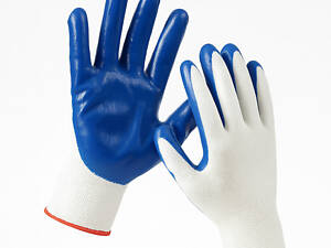 Рукавички перчатки робочі будівельні захисні стрейчеві з латексним покриттям