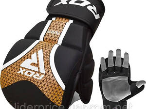 Рукавиці для ММА (Греплінгові рукавички) RDX SHOOTER AURA PLUS T-17 Black Golden L, Оригінал!