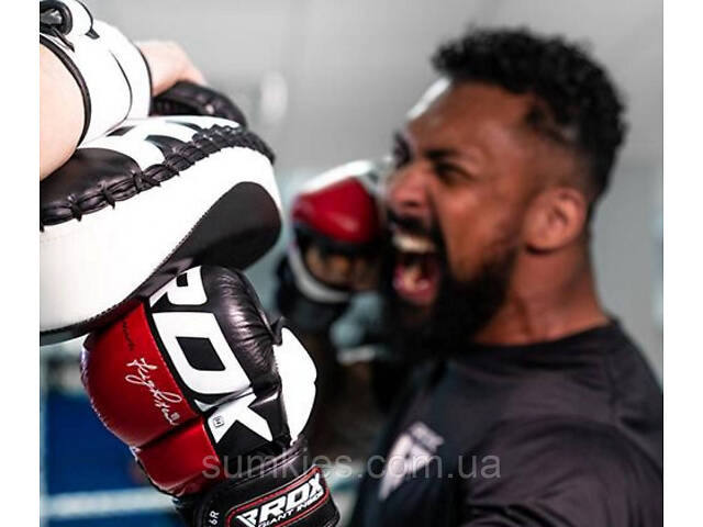 Рукавиці для ММА (Греплінгові рукавички) RDX T6 Plus Rex Red L (капа у комплекті) - Фото 9