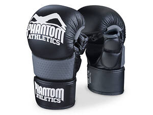 Рукавиці для ММА Phantom RIOT Black L/XL (капа в подарунок)