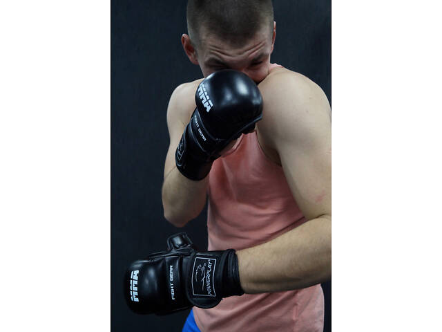 Рукавиці для MMA PowerPlay 3026 Чорні M - Фото 8