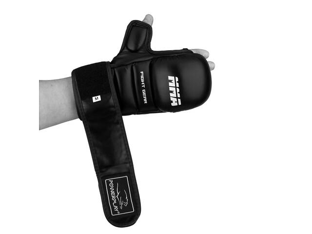 Рукавиці для MMA PowerPlay 3026 Чорні XL - Фото 6