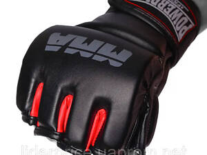 Рукавиці для MMA PowerPlay 3053 Чорно-Червоні S/M, Оригінал!