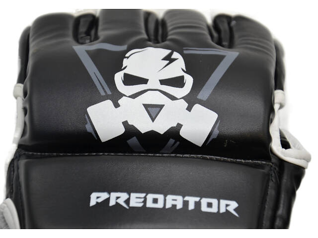 Рукавиці для MMA PowerPlay 3056 А Чорно-Білі XL - Фото 7